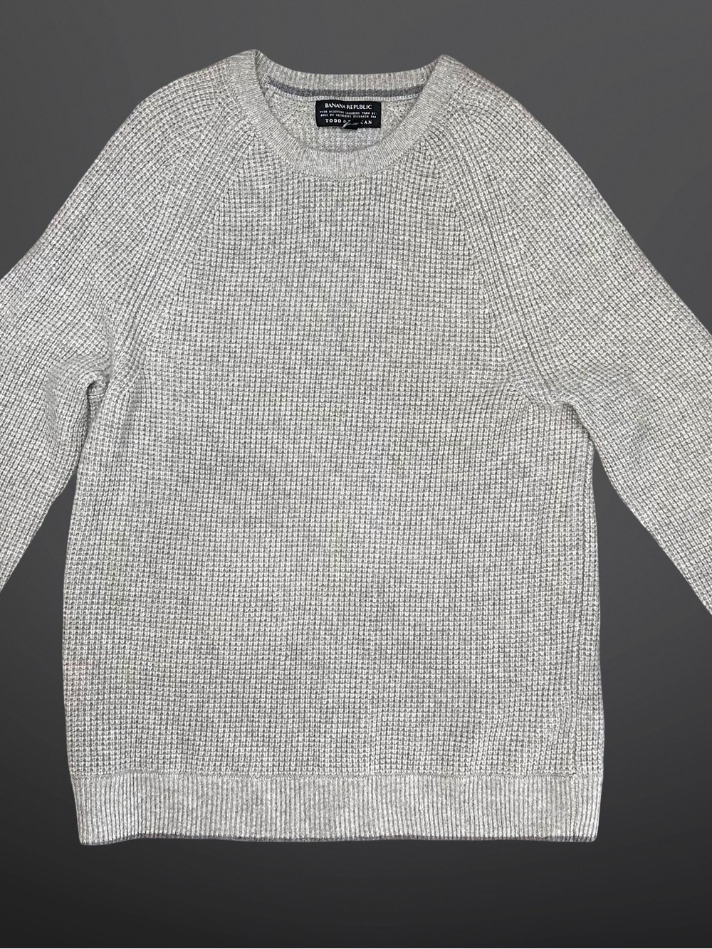 Banana Republic x Todd & Duncan 100% Cashmere Sweater Gray Large L